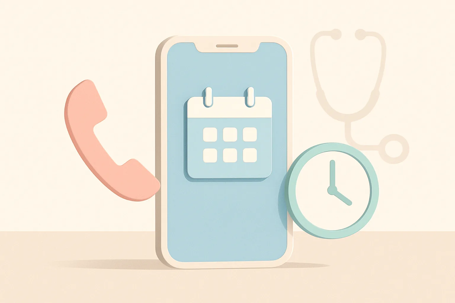 Booking a Doctor's Appointment, illustrated scene