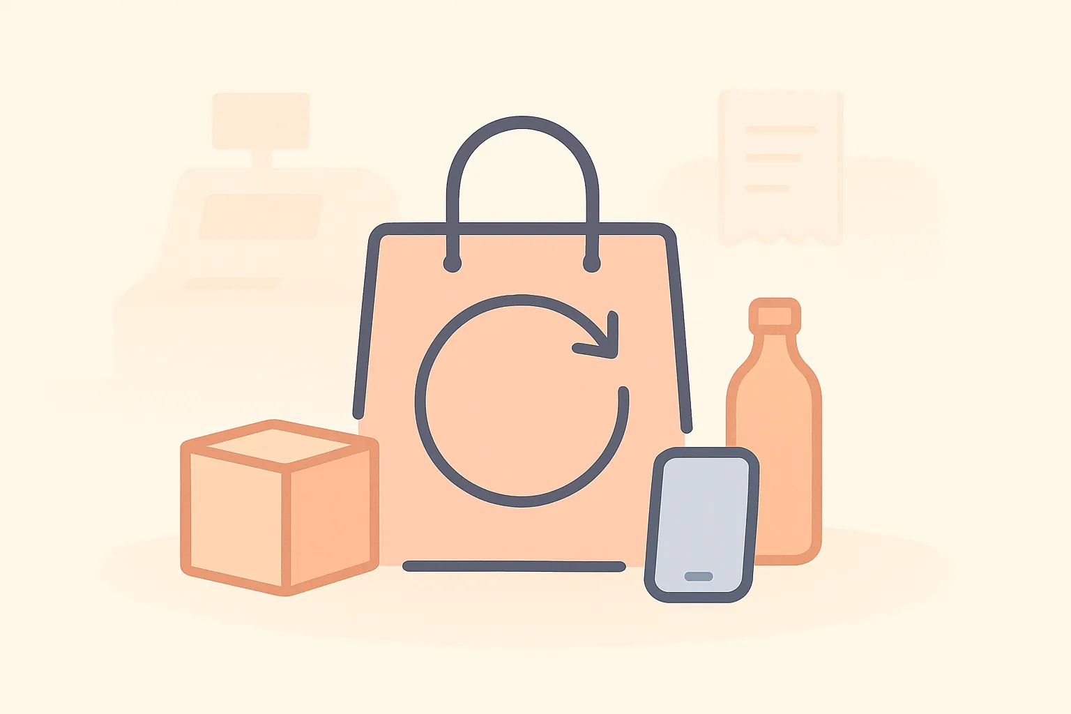 Returning an Item, illustrated scene